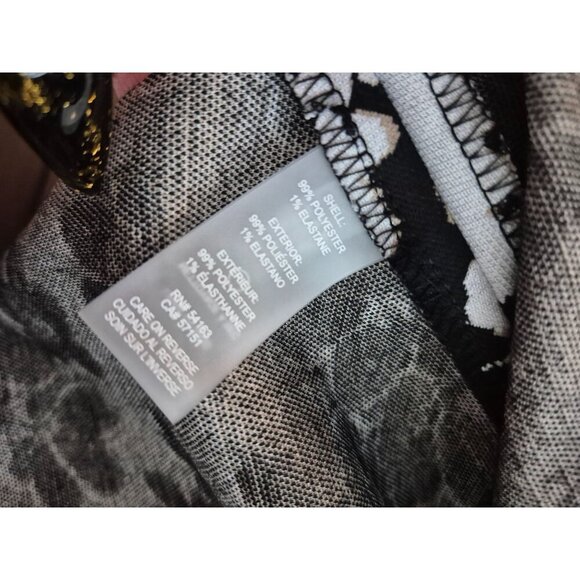 Tommy Hilfiger Womens Black & White Floral Fit & Flare Dress Size 8 - Picture 4 of 5